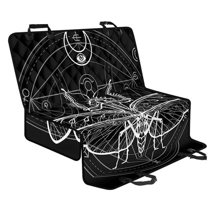 Black And White Mantis Spirit Print Pet Car Back Seat Cover