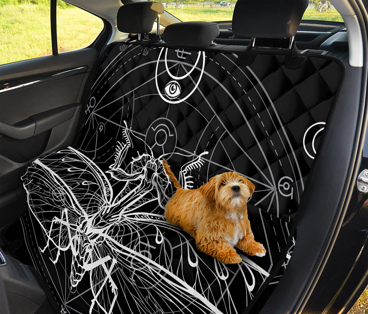 Black And White Mantis Spirit Print Pet Car Back Seat Cover
