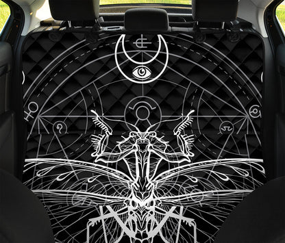 Black And White Mantis Spirit Print Pet Car Back Seat Cover