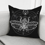 Black And White Mantis Spirit Print Pillow Cover