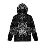 Black And White Mantis Spirit Print Pullover Hoodie