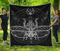 Black And White Mantis Spirit Print Quilt