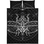 Black And White Mantis Spirit Print Quilt Bed Set
