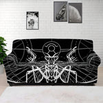 Black And White Mantis Spirit Print Sofa Cover