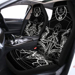 Black And White Mantis Spirit Print Universal Fit Car Seat Covers
