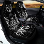 Black And White Mantis Spirit Print Universal Fit Car Seat Covers