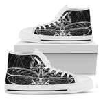 Black And White Mantis Spirit Print White High Top Shoes