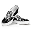 Black And White Mantis Spirit Print White Slip On Sneakers