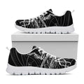 Black And White Mantis Spirit Print White Running Shoes