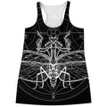 Black And White Mantis Spirit Print Women's Racerback Tank Top