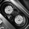 Black And White Maori Pattern Print Car Coasters