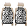 Black And White Maori Pattern Print Car Seat Organizers