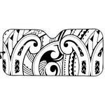 Black And White Maori Pattern Print Car Sun Shade