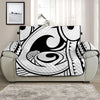 Black And White Maori Pattern Print Half Sofa Protector