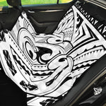 Black And White Maori Pattern Print Pet Car Back Seat Cover