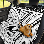 Black And White Maori Pattern Print Pet Car Back Seat Cover