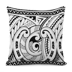 Black And White Maori Pattern Print Pillow Cover