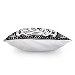 Black And White Maori Pattern Print Pillow Cover