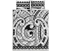 Black And White Maori Pattern Print Quilt Bed Set