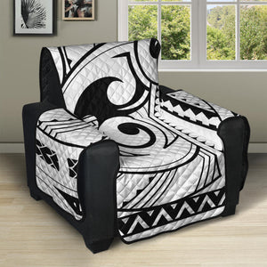 Black And White Maori Pattern Print Recliner Protector