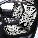 Black And White Maori Pattern Print Universal Fit Car Seat Covers