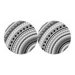 Black And White Maori Polynesian Print Car Coasters