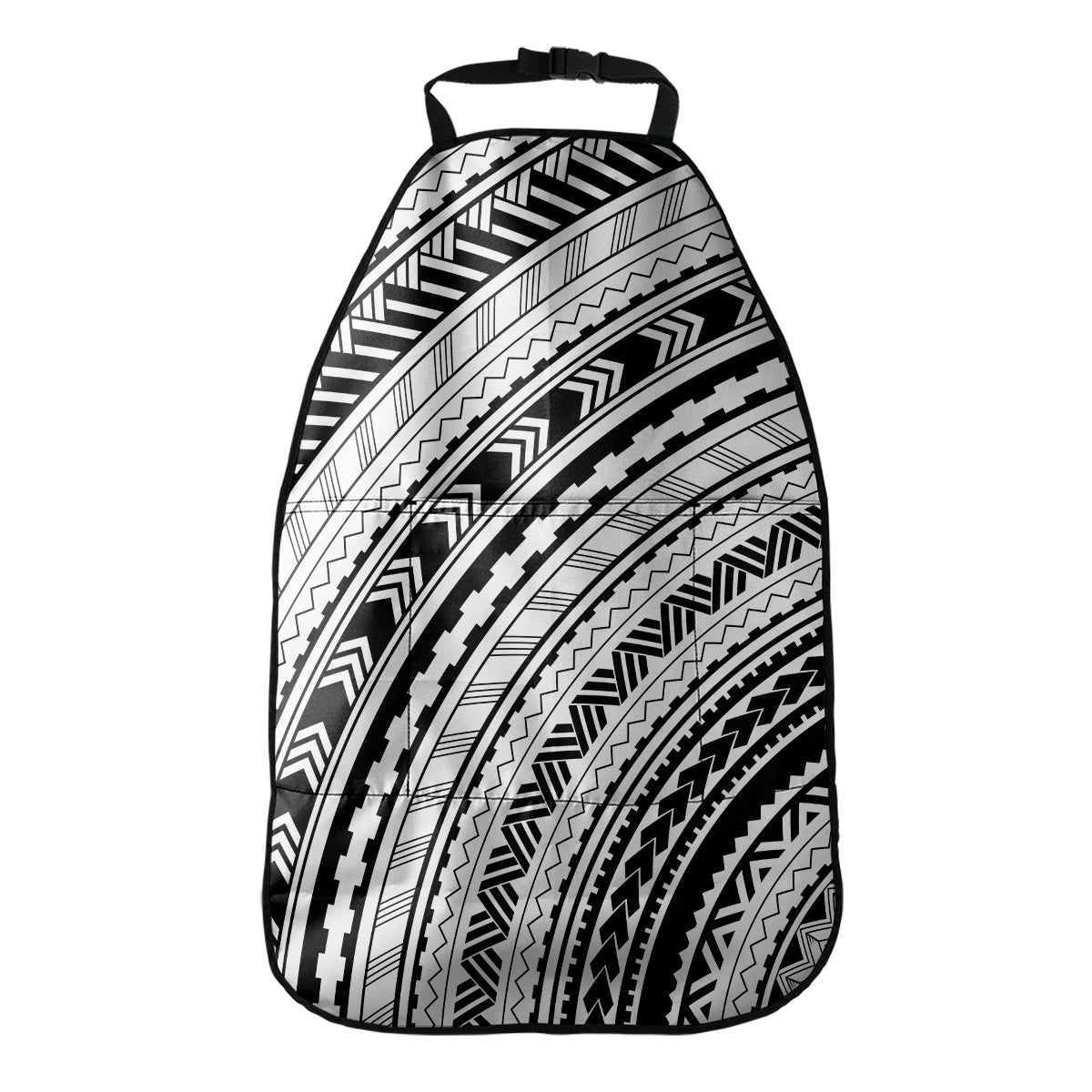 Black And White Maori Polynesian Print Car Seat Organizers