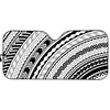 Black And White Maori Polynesian Print Car Sun Shade