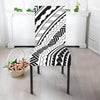 Black And White Maori Polynesian Print Dining Chair Slipcover