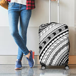 Black And White Maori Polynesian Print Luggage Cover