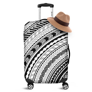 Black And White Maori Polynesian Print Luggage Cover