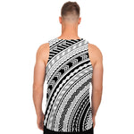 Black And White Maori Polynesian Print Men's Tank Top