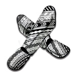 Black And White Maori Polynesian Print Muay Thai Shin Guard