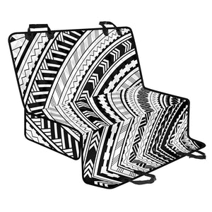 Black And White Maori Polynesian Print Pet Car Back Seat Cover