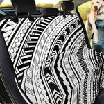 Black And White Maori Polynesian Print Pet Car Back Seat Cover