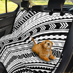 Black And White Maori Polynesian Print Pet Car Back Seat Cover