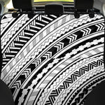 Black And White Maori Polynesian Print Pet Car Back Seat Cover