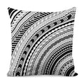 Black And White Maori Polynesian Print Pillow Cover