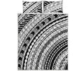 Black And White Maori Polynesian Print Quilt Bed Set