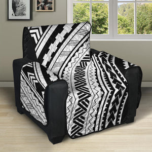 Black And White Maori Polynesian Print Recliner Protector