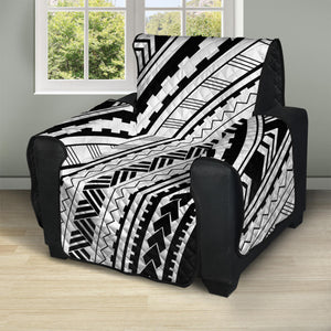 Black And White Maori Polynesian Print Recliner Protector