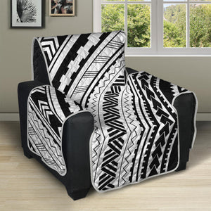 Black And White Maori Polynesian Print Recliner Protector