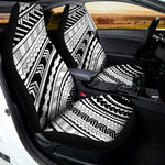 Black And White Maori Polynesian Print Universal Fit Car Seat Covers