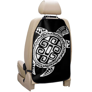 Black And White Maori Sea Turtle Print Car Seat Organizers