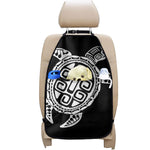 Black And White Maori Sea Turtle Print Car Seat Organizers