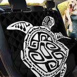 Black And White Maori Sea Turtle Print Pet Car Back Seat Cover