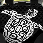 Black And White Maori Sea Turtle Print Pet Car Back Seat Cover