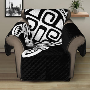 Black And White Maori Sea Turtle Print Recliner Protector