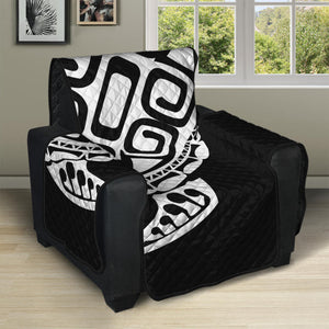 Black And White Maori Sea Turtle Print Recliner Protector