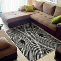 Black And White Maori Tattoo Print Floor Mat